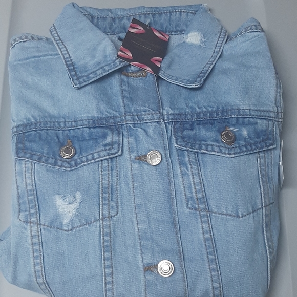 🎉Last One💖Distressed Puff Sleeve Denim Jacket - Picture 8 of 8